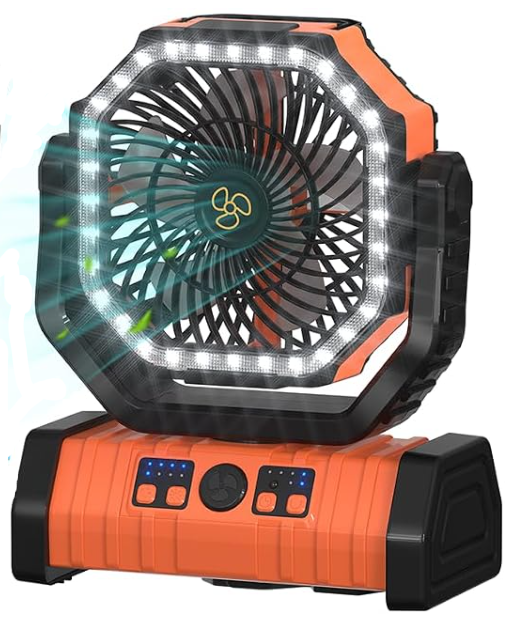 ADUST 20000mAh battery-powered camping fan