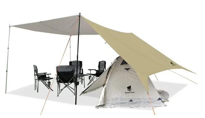 Waterproof overhead rain tarp