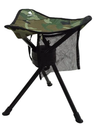 GEERTOP camo folding tripod chair with 360 degree rotating seat