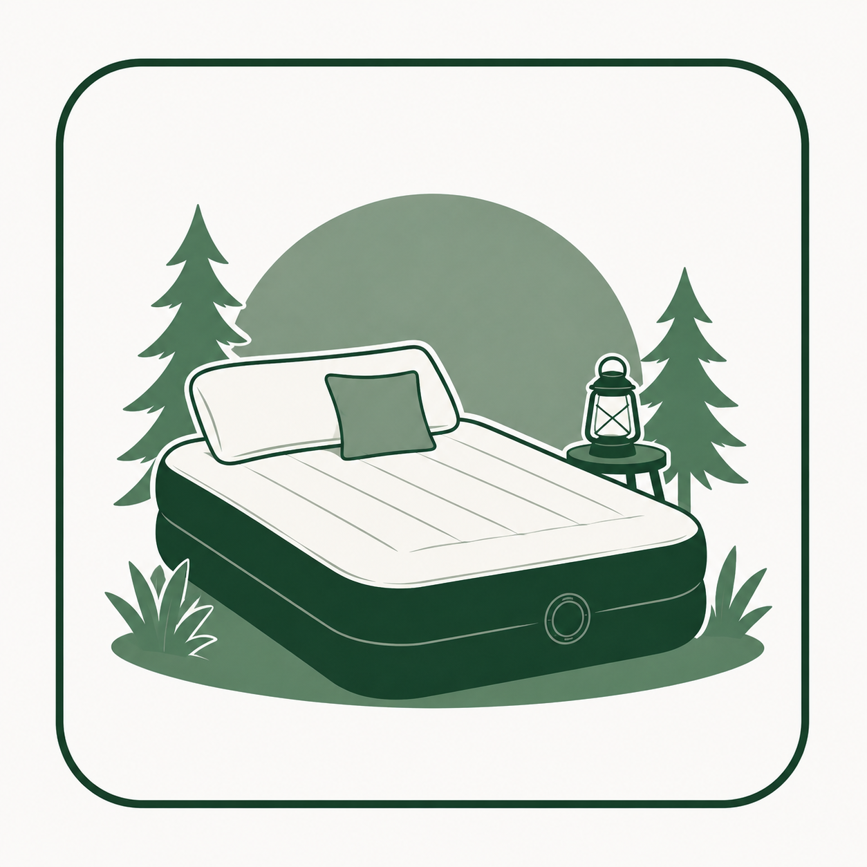 Inflatable camping bed