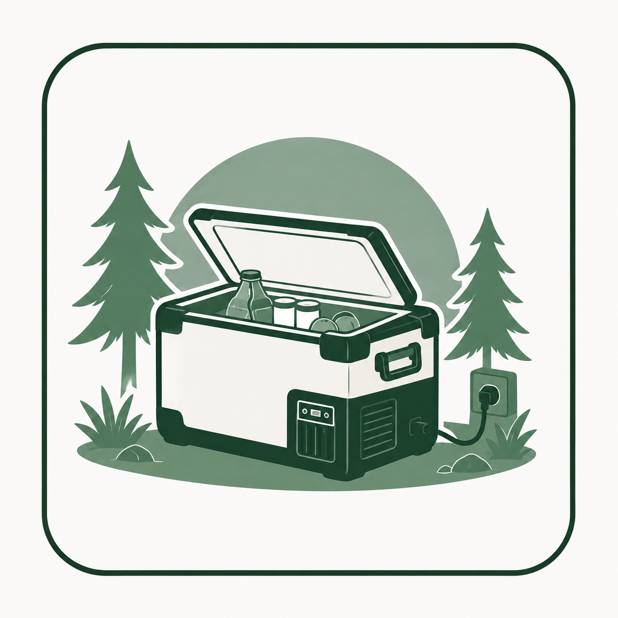 Portable camping fridge