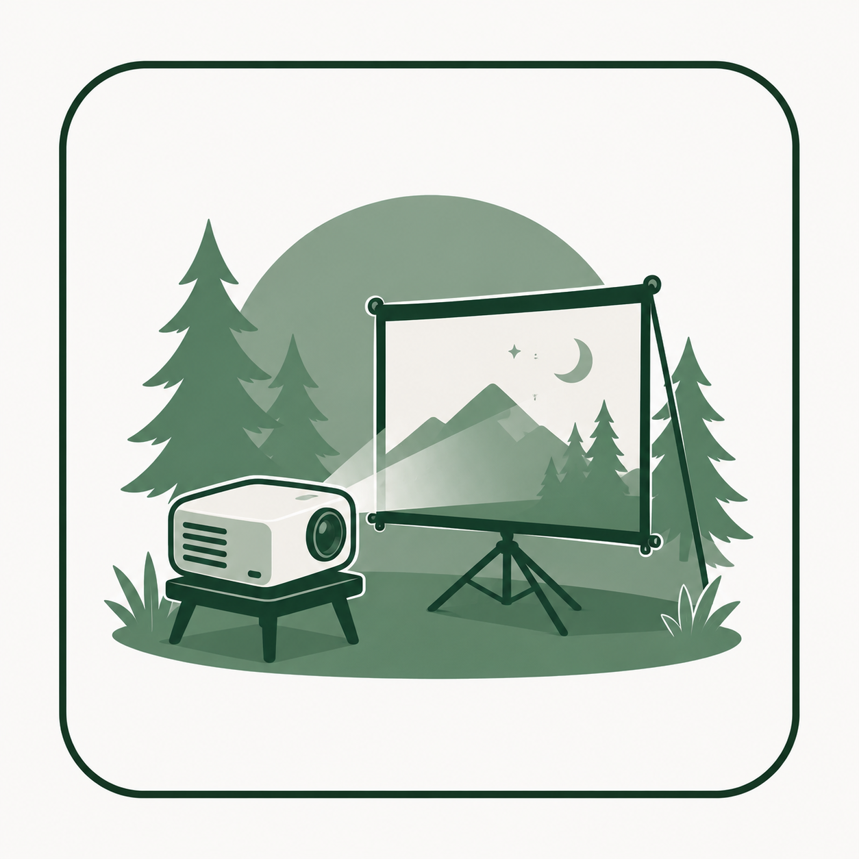 Portable projector and screen