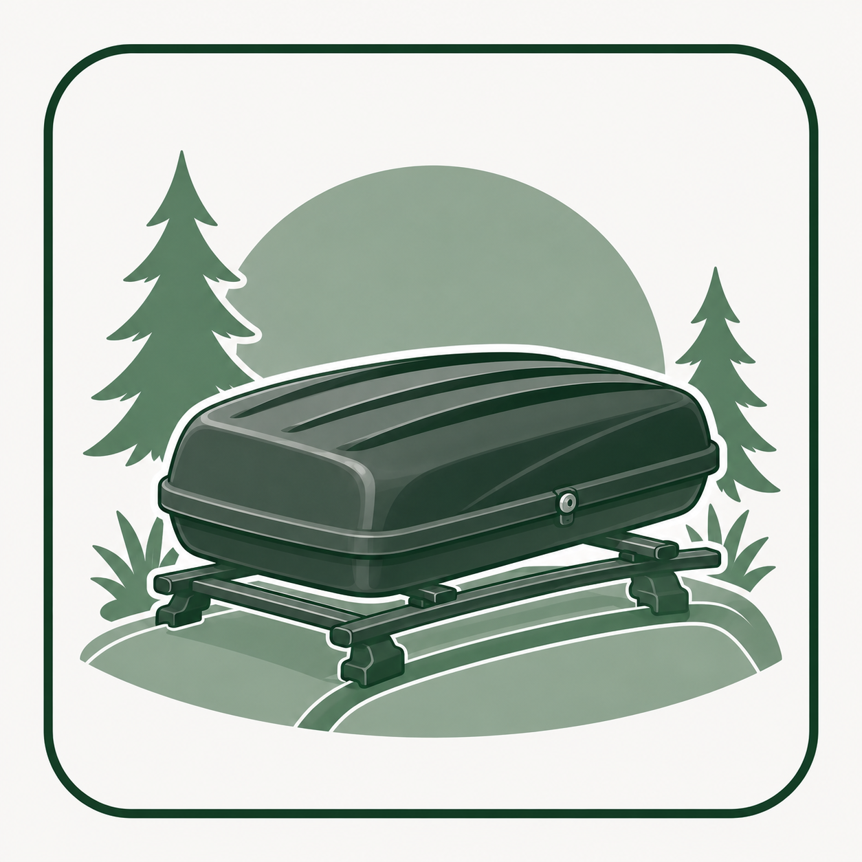 Roof box for camping gear storage