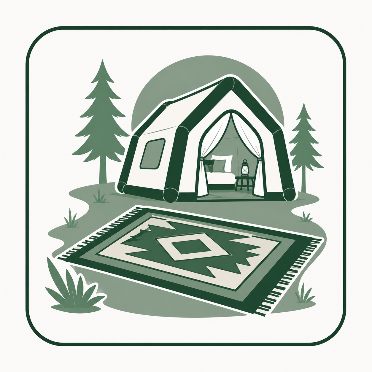 Outdoor camping rug